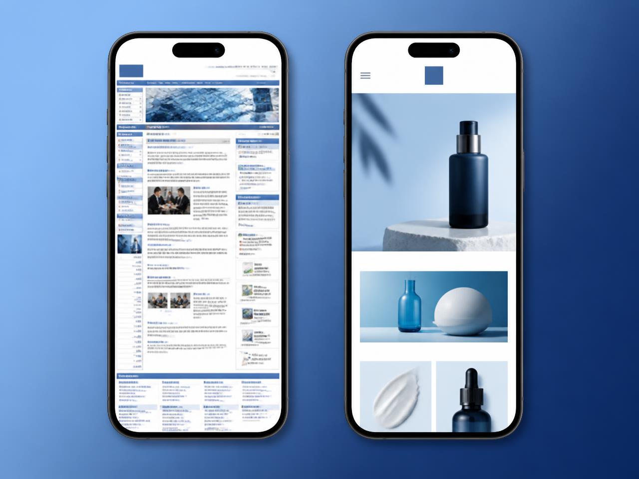 Telefon z nieczytelną stroną obok premium wersji mobilnej